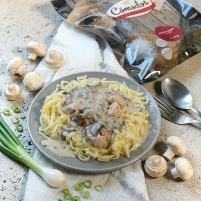 Tallarines caseros a la parisien