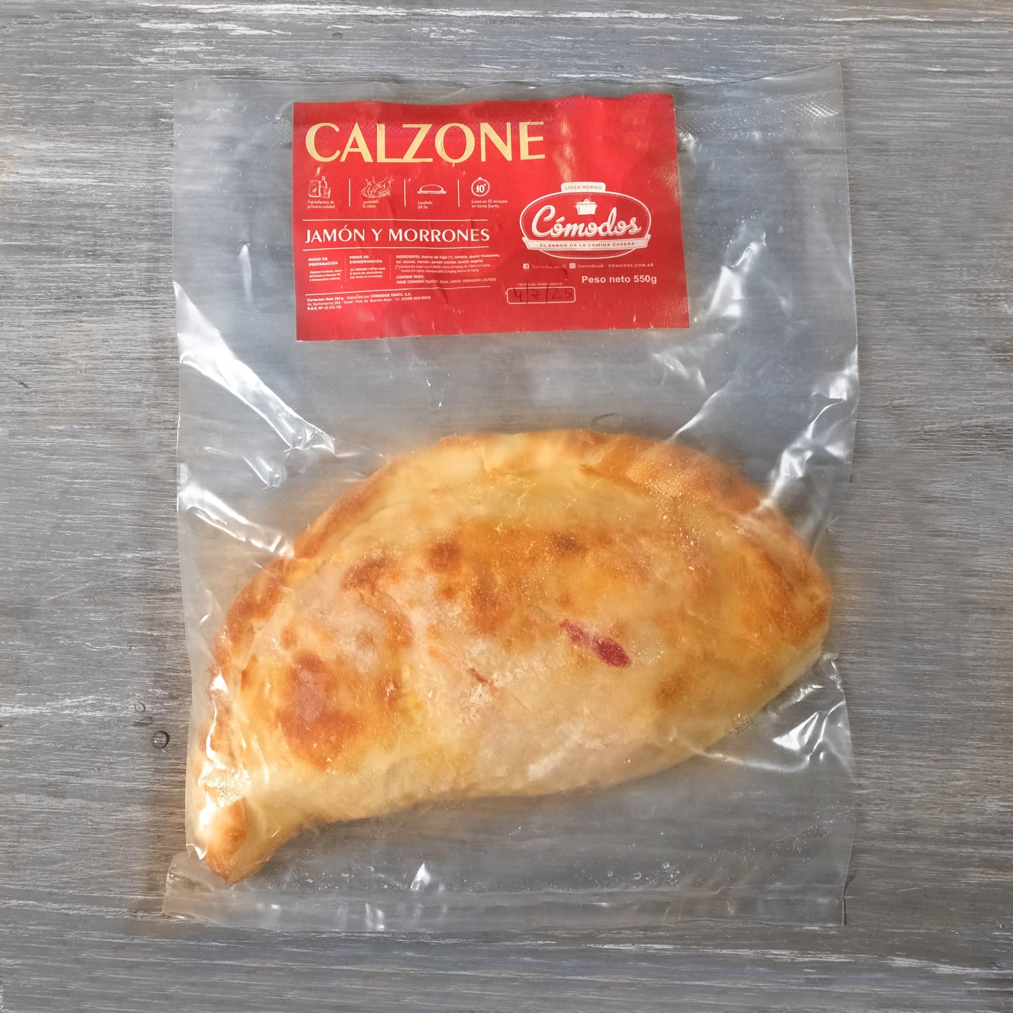 Calzone Jamón y Morrones